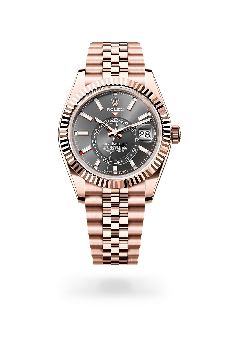 Rolex Sky-Dweller Oyster, 42 mm, Everose gold M336935-0008 – Davis Rolex Sky-Dweller Oyster, 42 mm, Everose gold M336935-0008 – Davis