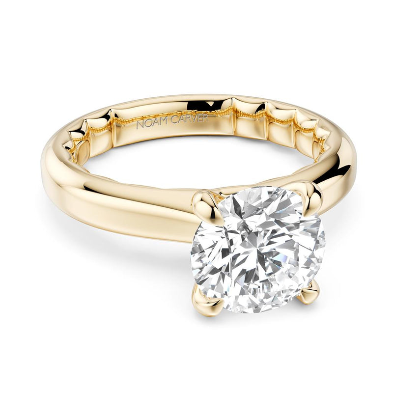 Noam Carver 14k Yellow Gold Luna Collection Solitaire Engagement Ring Setting