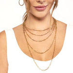 Davis Classics 14k Yellow Gold Long Link Paperclip Chain Necklace