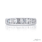 JB Star Women’s Platinum Diamond Band with Marquise and Baguette Accents