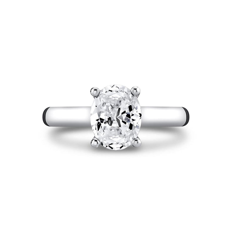 Sylvie 14k White Gold High Polish Solitaire Engagement Ring Setting