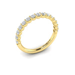 Vlora Women's 14k Yellow Gold Diamond Band with Shared Prong Setting
