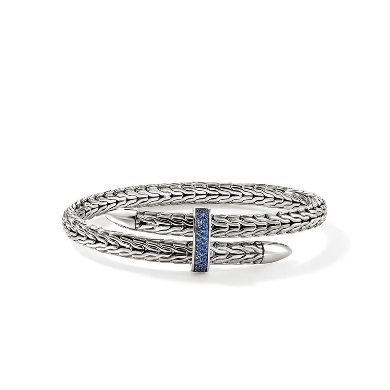 John Hardy Spear Flex Cuff Sapphire Bracelet