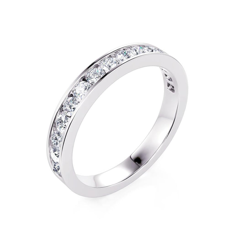 Davis Classics Women's 14k White Gold Diamond Band