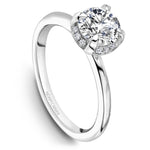 Noam Carver 14k White Gold Shadow Halo Engagement Ring Setting