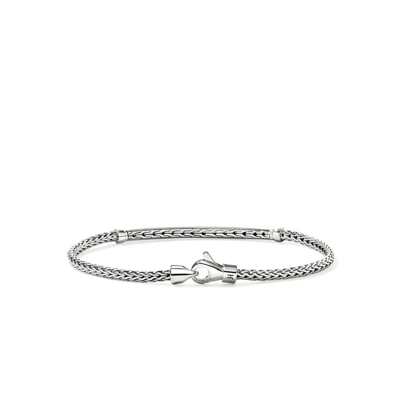 John Hardy Sterling Silver Essential Pavé Black Sapphire Bracelet
