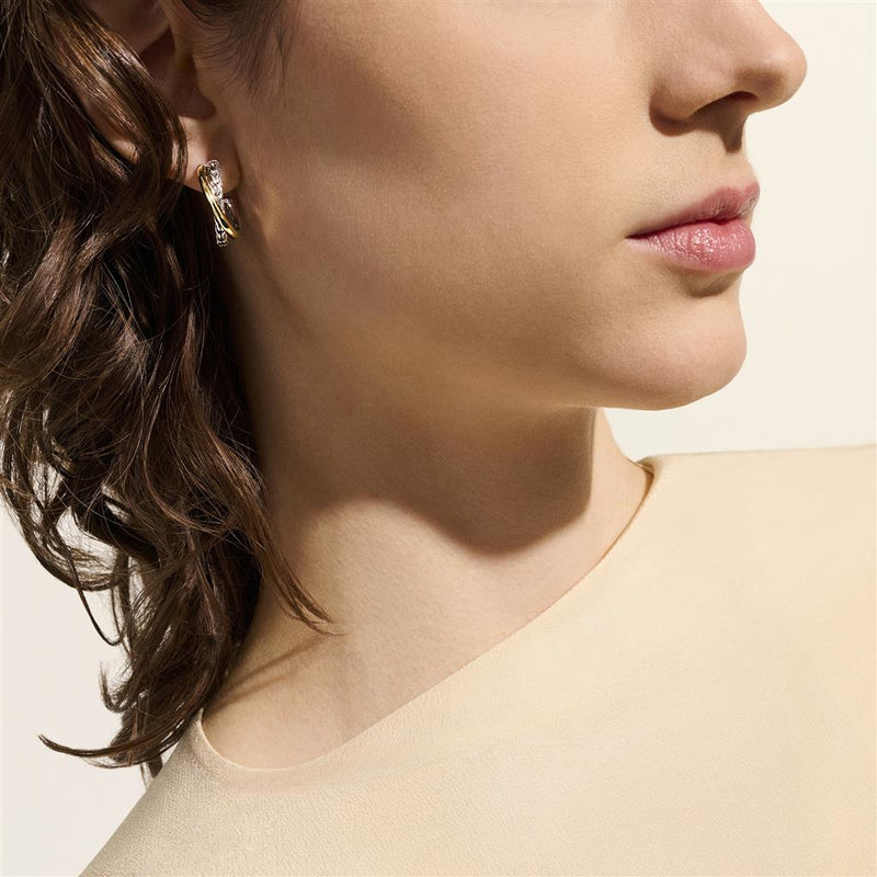 John Hardy 14k Yellow Gold and Sterling Silver Essential Crossover Earrings