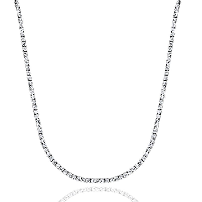 Davis Classics 14k White Gold Diamond Tennis Necklace