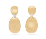 Marco Bicego 18k Yellow and White Gold Lunaria Collection Diamond Drop Earrings