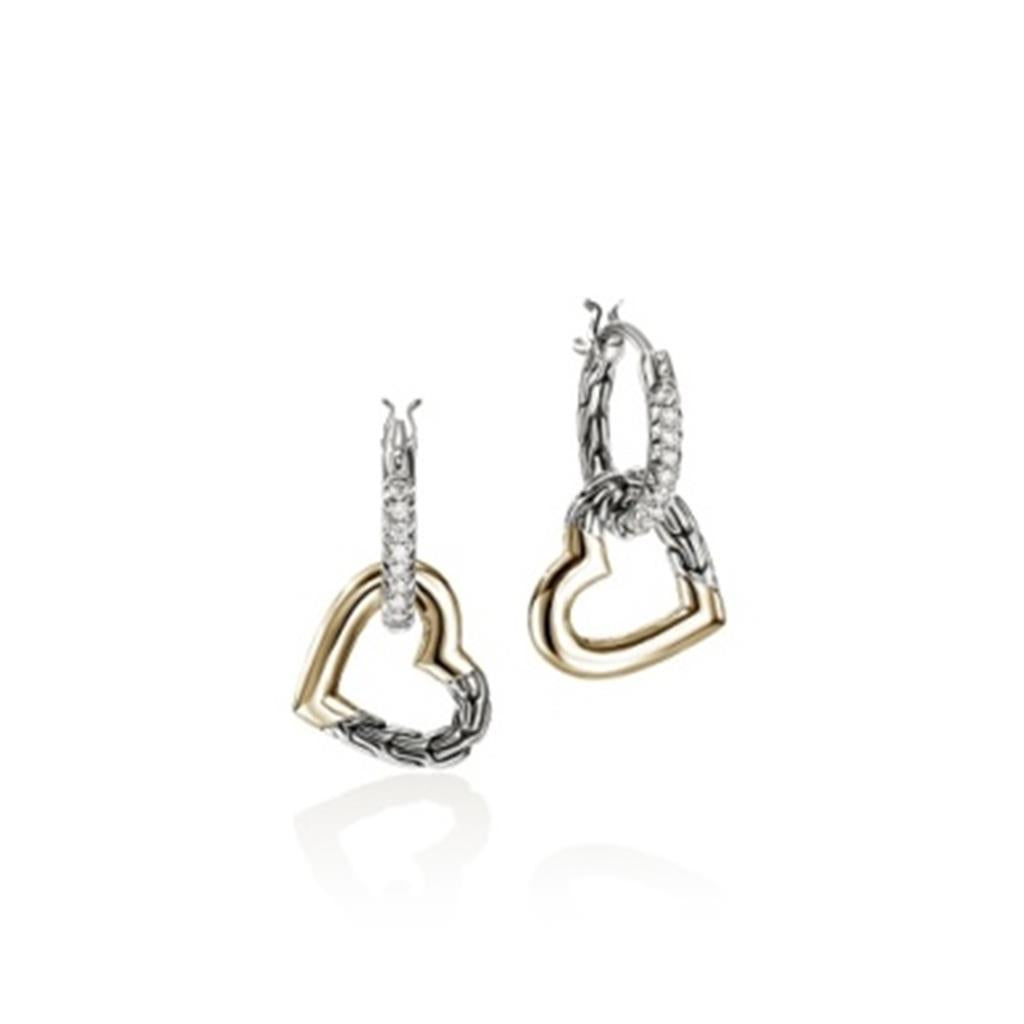 John Hardy Essential Heart Link Drop Earrings