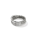 John Hardy Sterling Silver Essential Pavé Sapphire Crossover Ring