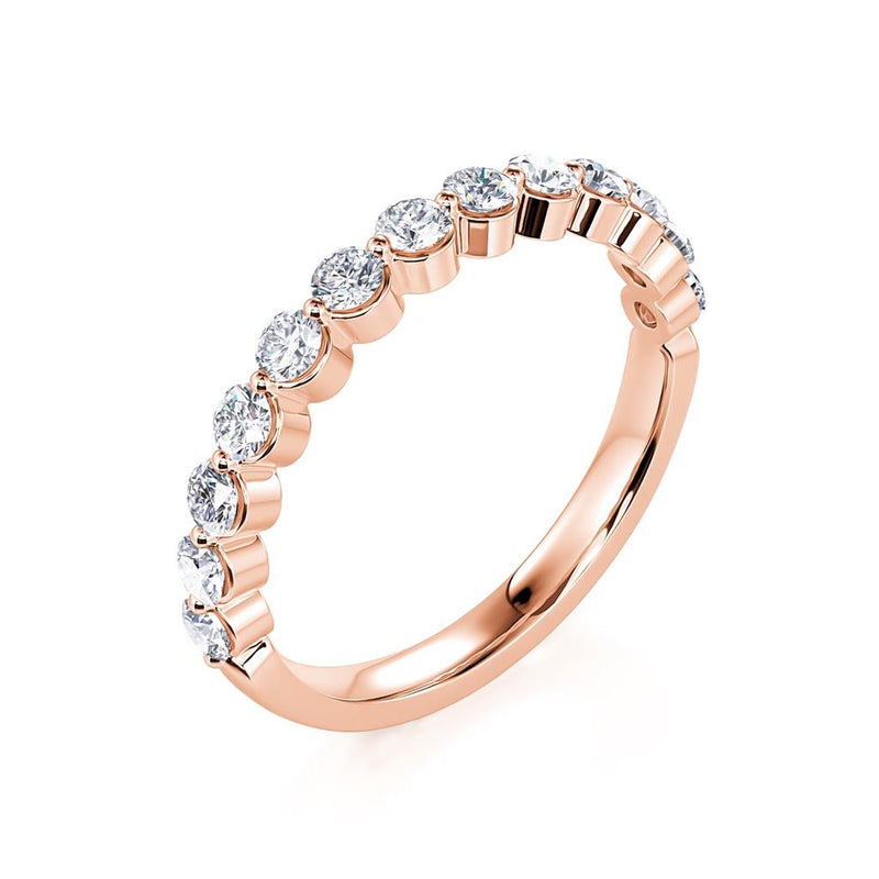 Davis Classics Women's 14k Rose Gold Diamond Band