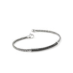 John Hardy Sterling Silver Essential Pavé Black Sapphire Bracelet