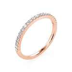 Davis Classics Women's 14k Rose Gold Diamond Band