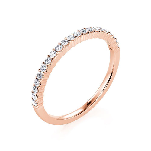Davis Classics Women's 14k Rose Gold Diamond Band