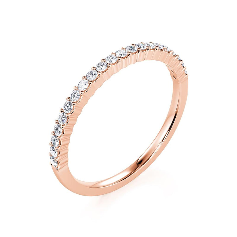 Davis Classics Women's 14k Rose Gold Diamond Band