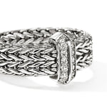 John Hardy Sterling Silver Icon Collection Diamond Chain Fashion Band