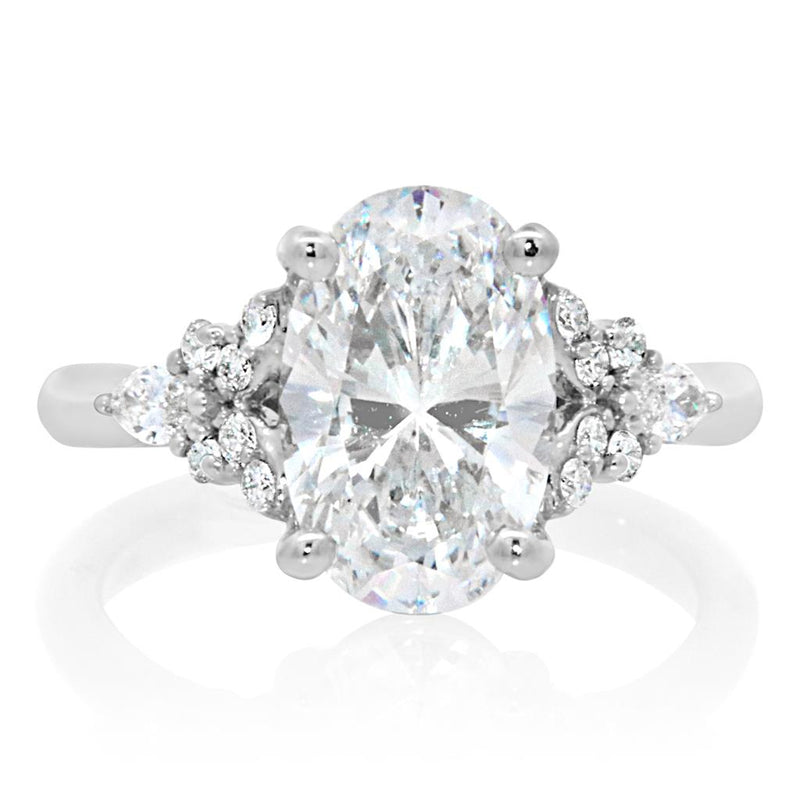 Davis Classics 14k White Gold Floral-Inspired Semi-Mount