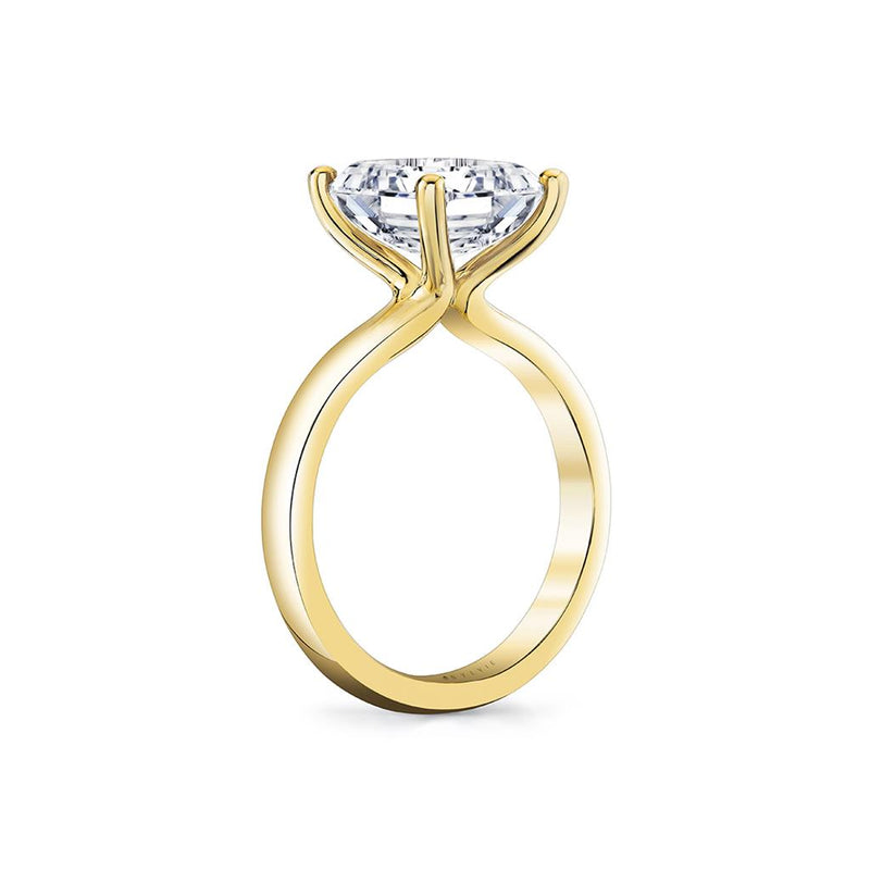 Sylvie 14k Yellow Gold High Polish Solitaire Engagement Ring Setting