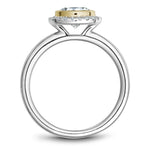 Noam Carver 14k White and Yellow Gold Halo Design Engagement Ring Setting