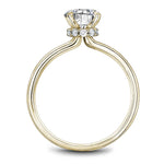 Noam Carver 14k Yellow Gold Solitaire Engagement Ring Setting with Diamond Accents