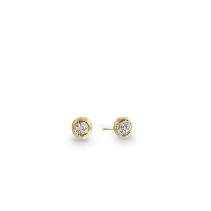 Marco Bicego 18k Yellow and White Gold Delicati Round Diamond Stud Earrings