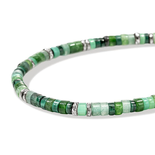 John Hardy Sterling Silver and Hardstone Heishi Bracelet