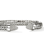 John Hardy Sterling Silver Spear 50 Plex Diamond Cuff Bracelet