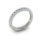 Vlora Women's 14k White Gold Stackable Multi Row Diamond Band
