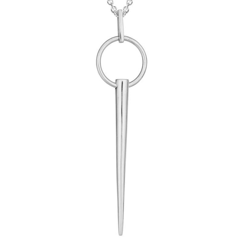 Davis Classics Sterling Silver Spike Pendant Necklace