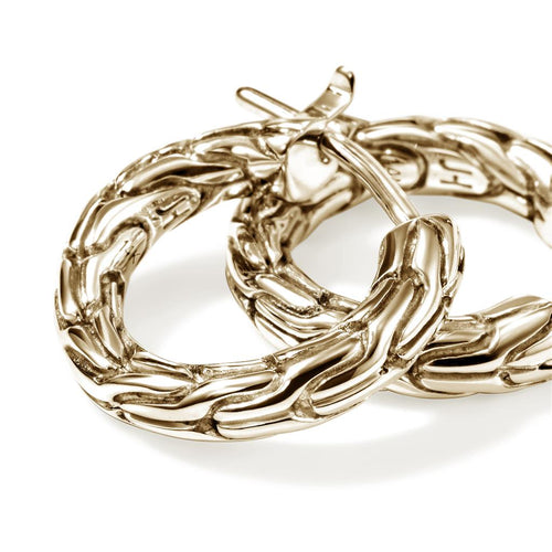 John Hardy 14k Yellow Gold Essential Hoop Earrings