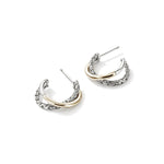 John Hardy 14k Yellow Gold and Sterling Silver Essential Crossover Earrings