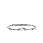 John Hardy 14k Yellow Gold and Sterling Silver Essential Pavé Diamond Bracelet