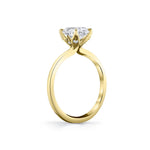 Sylvie 14k Yellow Gold High Polish Solitaire Engagement Ring Setting with Tulip Head