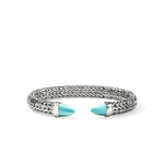 John Hardy Sterling Silver Turquoise Spear 50 Flex Cuff Bracelet