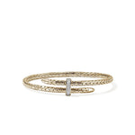 John Hardy 14k Yellow Gold Spear Flex Diamond Cuff Bracelet