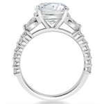 Davis Classics Multi Row Diamond Engagement Ring Setting in 14k White Gold