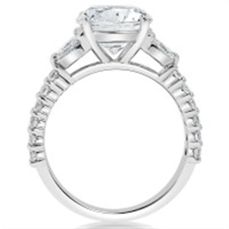 Davis Classics Multi Row Diamond Engagement Ring Setting in 14k White Gold