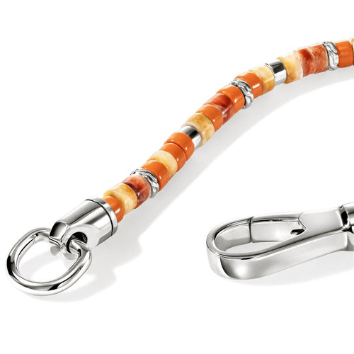 John Hardy Sterling Silver Heishi Enamel and Oyster Shell Bead Bracelet