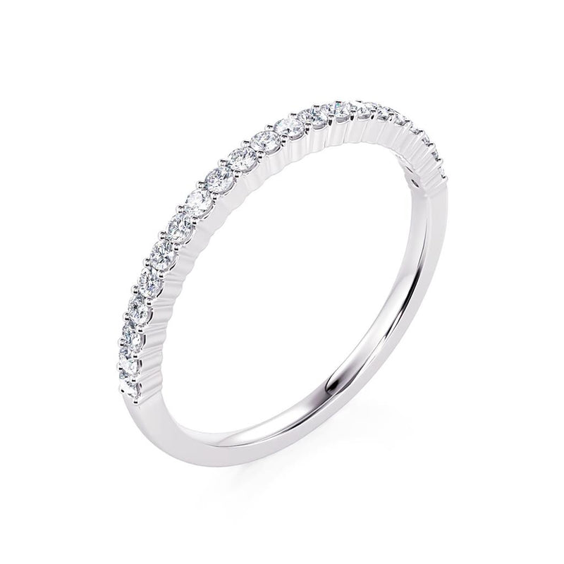 Davis Classics Women's 14k White Gold Diamond Band