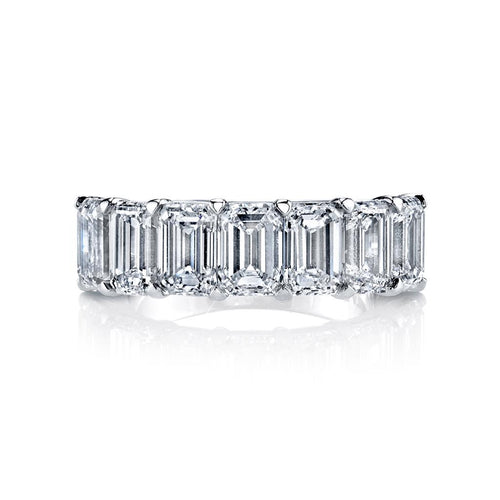 Davis Classics Women’s Platinum Emerald-Cut Diamond Band
