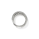 John Hardy Sterling Silver Essential Pavé Black Sapphire Crossover Ring
