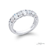 JB Star Women’s Platinum Oval and Emerald Cut Diamond Band