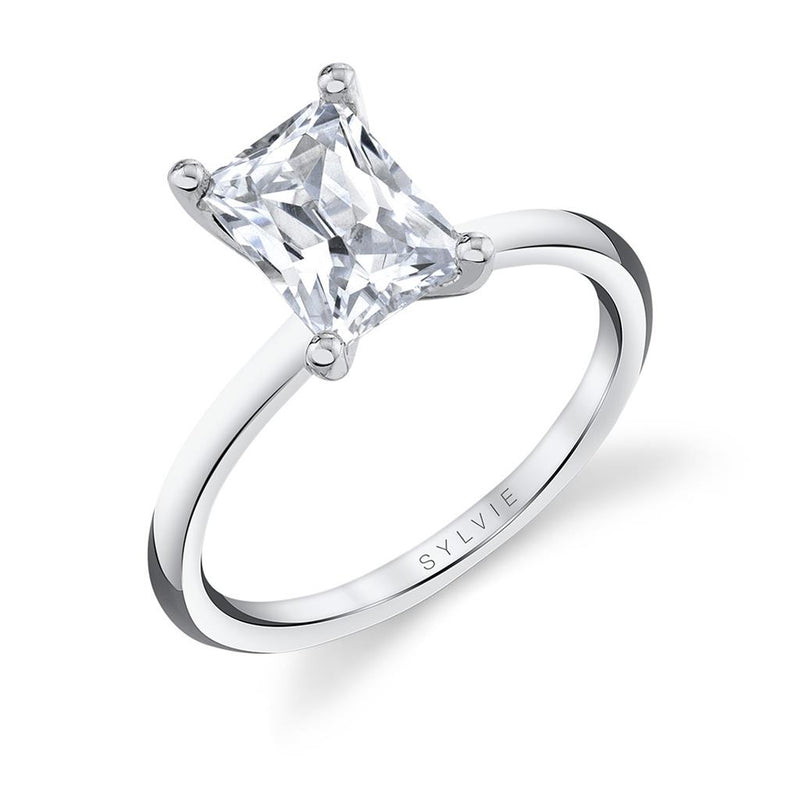 Sylvie 14k White Gold Solitaire Engagement Ring Setting