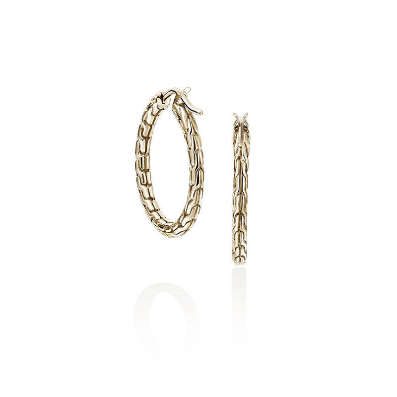 John Hardy 14k Yellow Gold Essential Hoop Earrings
