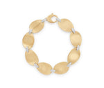 Marco Bicego 18k Yellow and White Gold Lunaria Collection Diamond Petal Bracelet
