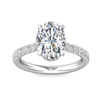 Martin Flyer 14k White Gold FlyerFit Collar Halo Diamond Engagement Ring Setting