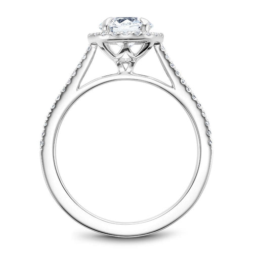 Noam Carver 14k White Gold Halo Engagement Ring Setting