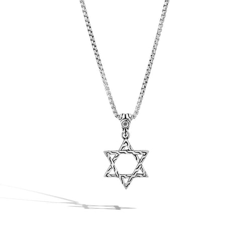 John Hardy Sterling Silver Star of David Pendant Necklace