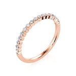 Davis Classics Women's 14k Rose Gold Diamond Band